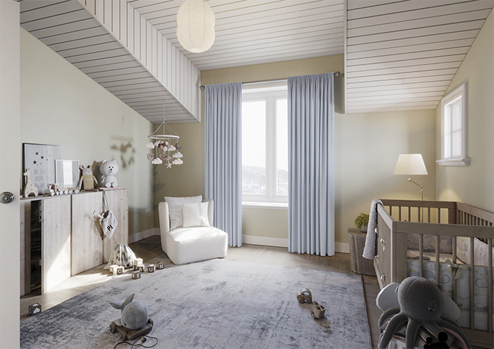 Windermere, Powder Blue - Made to Measure Curtains - Image 7